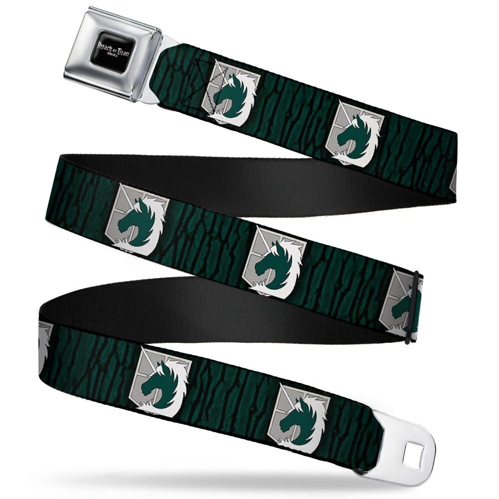4754 Seatbelt Belt - Military Police Logo Green/Gray - 1.0" Wide - 20-36